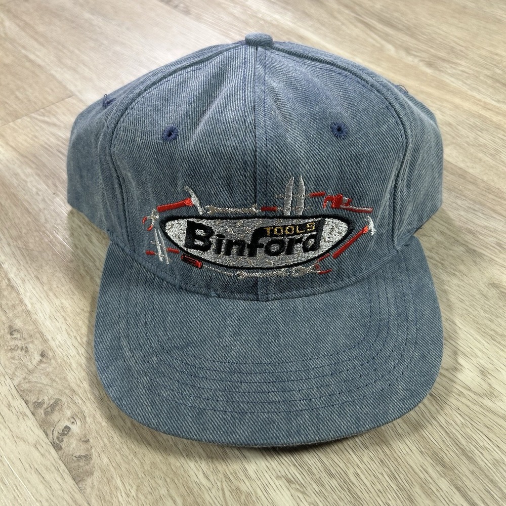 VTG Home Improvement Binford Tools Snapback Hat Touchstone Blue Cap Made in USA